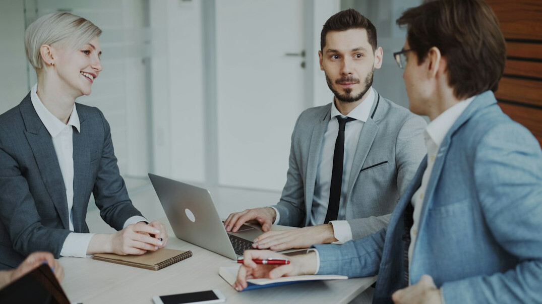 woman leading business negotiation