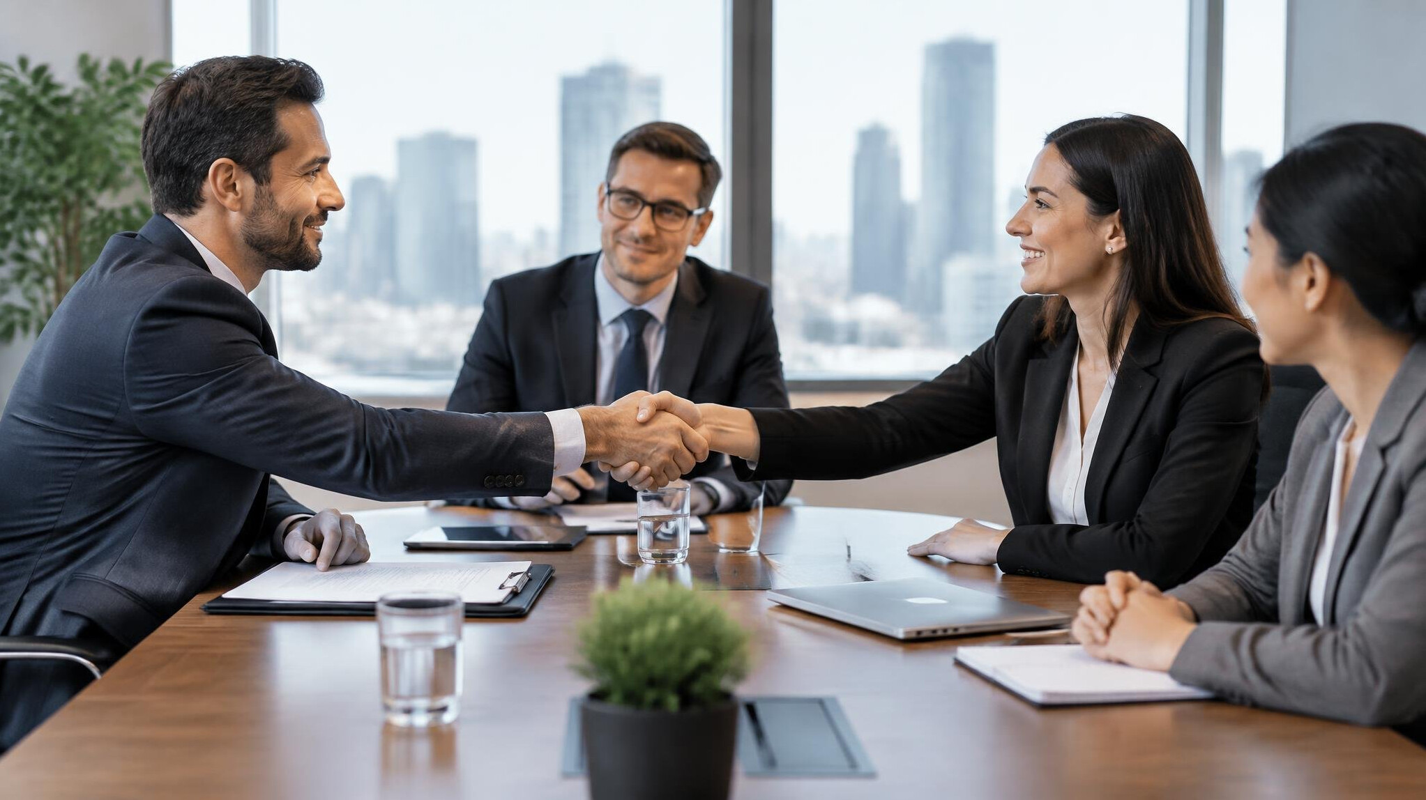 business people negotiating
